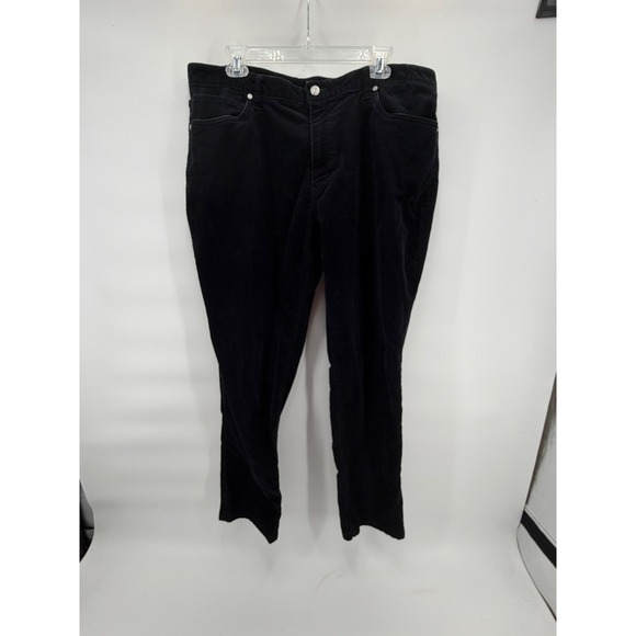 Alfani Men's Black Corduroy Pants 38x31 Slim Straight Stretch 5-Pocket FA22 - Picture 2 of 6